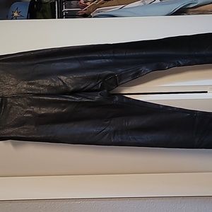 Faux leather pants